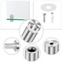 20 Pcs Entretoise de Verre, Dreamtop Entretoise Inox 19 x 25 mm avec Vis, Entretoise Pour Installation de Signalisation Décorati