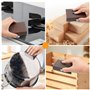 16 Pièces Éponge de ponçage, Cale a poncer kit Polissage Grain 36/60/80/100/120/150/180/220 Lavable Réutilisable pour Poncer Pol