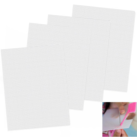4 Count Feuilles de toile en plastique pour broderie