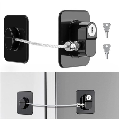 Lot de 2 verrous de réfrigérateur avec clé