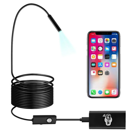 BEVA Endoscope WiFi Inspection Caméra Mégapixels HD Caméra Endoscopique Semi-Rigid Flexible Caméras d'Inspection avec Le Câble d