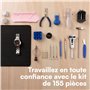 H&S Kit Reparation Montre - 155 Outil Montre avec Tournevis Horlogerie Ouvre Boitier Presse Montre pour Changement Pile Demontag