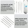 H&S Kit Extracteur Point Noir & Comedon - Tire Points Noirs & Comedons en Acier Inoxydable & Outil Nettoyage Bouton - Accessoire