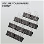 H&S Pince Papier Clip Bulldog Robuste - 10pcs - Grandes Pinces de Bureau Noires à Double Clip pour Documents - Pinces Clips Méta