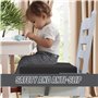 WIYETY Rehausseur de siège pour enfant - Pour table à manger - Amovible - En cuir synthétique - Avec boucle de sécurité - Pour t