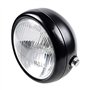 HANSWDEU 6 1/2" moto rétro noir lentille claire phare pour Bobber Cafe Racer Cruiser Vintage Style