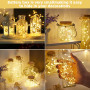 15 Pack Mini Guirlande LED à Pile,Guirlande Lumineuse LED 2M 20LEDs Fil de Cuivre,Guirlande Lumineuses Piles pour Vase Long et F