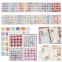 2600 Pcs Autocollants Washi Aquarelle Pastille Autocollants Colorés Auto-Adhésives