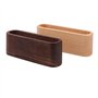 Xrten Lot de 2 Porte Carte de Visite Bureau Bois, Noyer Professionnelle de Visite Organisateur de Carte pour Bureau Countertop
