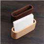 Xrten Lot de 2 Porte Carte de Visite Bureau Bois, Noyer Professionnelle de Visite Organisateur de Carte pour Bureau Countertop