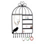 XLKJ Cage à Oiseaux Forme Mural Organisateur De Bijoux Suspendus Boucle D'oreille Titulaire Collier Bijoux Présentoir Rack