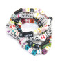 iwobi Lettre Bracelet Alphabet, Bracelet Alphabet Enfant DIY Kit Perles pour Bracelet Art Créatif Bead Acrylique Lettre Perles K