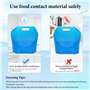 Horuili Sac d'eau Pliable Eau, 2 pièces 10L d'eau Pliable Eau Potable Conteneur, Réservoir d'eau Potable Réutilisable avec Couve