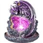 Nemesis Now Crystalline Protector Brûleur d'encens à refoulement Motif géode Dragon Violet 14,2 cm