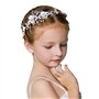 IYOU Princesse Blanche Fleur Couvre-Chef Robe De Cheveux De Perle Cristal De Mariée Accessoires De Cheveux De Mariage Pour Les F