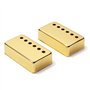 Alnicov Lot de 2 caches de micro Humbucker en laiton pour guitare Gibson Les Paul Doré 50 mm/52 mm