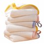 POLYTE - 6 serviettes de toilette pour bébé en microfibres Premium - hypoallergénique/ne peluche pas - blanc - 25 x 25 cm