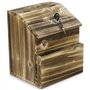Flexzion Boîte à suggestions verrouillable en bois avec couvercle à serrure à clé