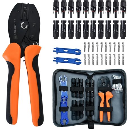 ECO-WORTHY Kit d'outils de sertissage solaire 13 PCS Outils solaires - un sertisseur