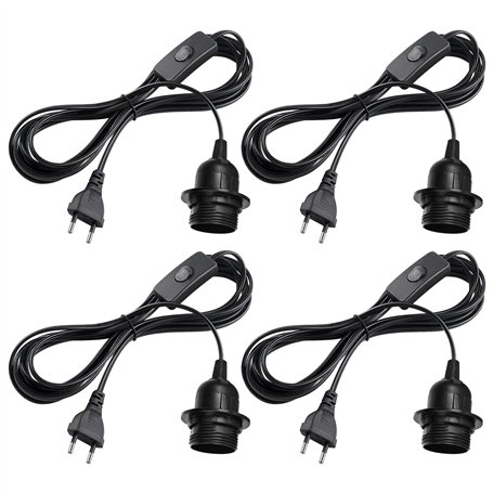 4 douilles de lampe E27 avec interrupteur