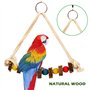 Perchoir Perroquet en Bois Naturel, 6 Pièces Perchoir Oiseaux Jouet Perroquet pour Accessoires de Cage à Oiseaux Canari Perruche