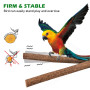 Perchoir Perroquet en Bois Naturel, 6 Pièces Perchoir Oiseaux Jouet Perroquet pour Accessoires de Cage à Oiseaux Canari Perruche