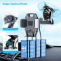 Beikell Support Téléphone Voiture, Auto Universel Ventouse Réglable Support Rotation 360° et Un Bouton de Libération pour Smartp