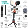 Movo iVlogger-PRO Kit de vlogging avec trépied complet pour iPhone/Android – Kit de démarrage YouTube pour créateurs de contenu 