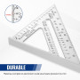WORKPRO Equerre Menuisier 180 mm, Equerre Charpentier Triangulaire en Alliage d'Aluminium Métrique, Haute Précision Mesure Outil