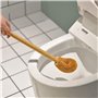 Brosse WC(2 pièces) Brosse de Toilette Tête de Brosse en Coco Naturel Bois de Caoutchouc Poignée Longe en Coton