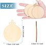 MELLIEX 40 Pièces Tranche de Boule Bois, Noël Ornements de Bois Rondes pour Décoration de Bricolage