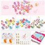 1150 PCS Bracelets Bricolage Colliers Perles La Fabrication De Bijoux Perles Plastique Coloré Pou