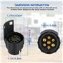 Xastro Adaptateur de remorque de 7 Broches vers 13 Broches 7/13 Connecteur de convertisseur de Prise électrique adapté pour remo