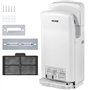 VEVOR Sèche-Mains Automatique 2000W Sèche Main Air Pulsé Électrique Commercial ABS Super Puissant Filtration HEPA 43℃ Moteur à B