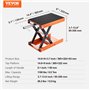 VEVOR Cric de Moto à Ciseaux 500 kg Hauteur de Levage 9,5-35 cm Pont Élévateur Plate-Forme Antidérapante 36,5x22 cm Table Élévat
