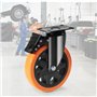 VEVOR Roulettes Pivotantes Lot de 4 Roulettes pour Meubles Industrielles 152,4 mm Roues Silencieuses en PVC avec Frein à Verroui