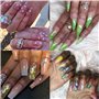 PHOGARY 48 bouteilles Décoration Nail Art Fournitures Slime Accessoires Briller Poudre Perles de paillettes pour bricolage Nail 