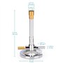 Flamme Air Ajustable Brûleur à Bunsen de Laboratoire avec Stabilisateur de Flamme et Vanne à Pointeau pour
