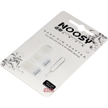 Adaptateur Convertisseur Kit 4 en 1 | Carte Nano SIM Micro Standard | Outil d’Éjection | iPhone iPad tablettes Mobile Android Sm