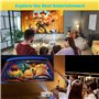 Mini Projecteur, Vidéoprojecteur Bi-Canal Bluetooth et 50%-100% Zoom, Full HD 1080P Retroprojecteur Portable Visonnage de 200 Po