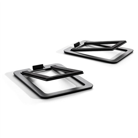 Audioengine DS2M Metal Speaker Stands Paire - Supports d'enceintes d'étagère en Acier inclinés pour Enceintes de PC