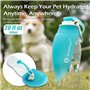 LumoLeaf Gourde pour Chien – Distributeur d’Eau Portable avec Gamelle Feuille Pliable – Bouteille de Voyage Légère pour Petits e