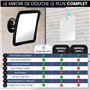 Mirrorvana Miroir de Douche et de Rasage sans Buée avec Support à Ventouse Amélioré pour Salle de Bain - Surface Incassable Anti