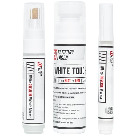 FACTORY LACED Shoe Whitener Bundle - White Shoe Cleaner Includes: White Touch Up