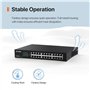 Tenda TEG1024D Commutateur Gigabit 24 Ports, commutateur Ethernet Non géré monté en Rack 24 Ports avec optimisation du trafic, P