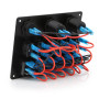 Rupse 6 Gang Panneau de Interrupteur à Bascule 12V/24V Étanche IP65 Panneau de Commutateur pour Bateau Camion Voiture RV Marine