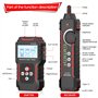 Testeur et traceur de câbles réseau RJ45, testeur de câbles Ethernet VXSCAN NF-8209S traceur de fils avec NCV et lampe pour CAT5