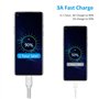30cm Câble USB C Court, [Lot de 5] Câble USB A vers USB Type C 3A Charge Rapide Cable USB C Android Auto pour Samsung Galaxy A12