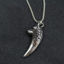 Odin Dent de Loup Bijoux en Acier Inoxydable Cadeau Amulette Punk Vintage Nordiq