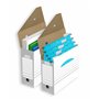 Elba Lot de 20 Boîtes Archives Automatiques en Carton Dos 20 cm Gris 400064977